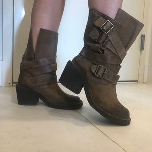 Jeffrey Campbell Brown Buckle Boots